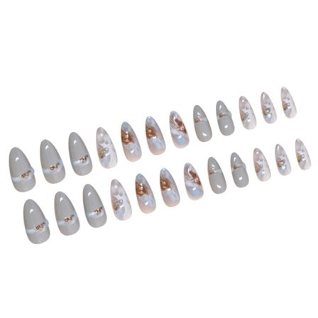 24 st Gradient Falska Naglar Glansiga Tryck på Naglar Falska Nagelspetsar Konstgjorda Naglar