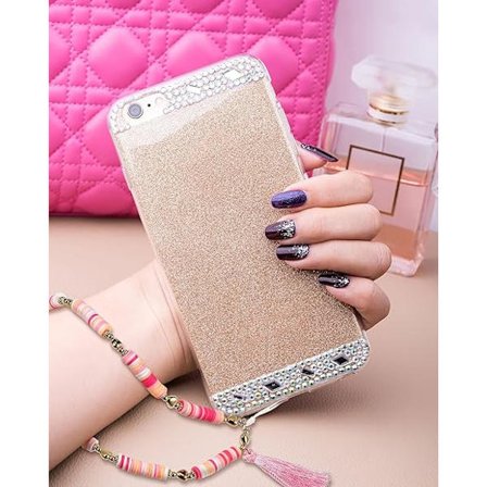 4 stycken pärlade telefonband handledsrem polymerlera akryl B