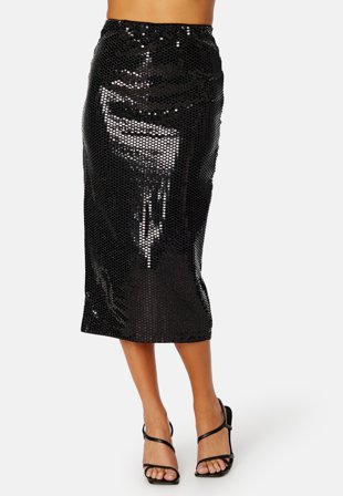 SELECTED Sandy Midi Skirt Black Klær