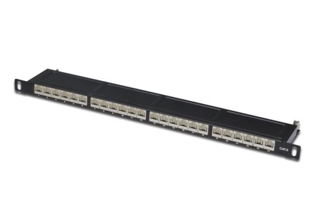 Digitus DN-91624S-SL-SH - koblingspanel - 0.5U - 19"