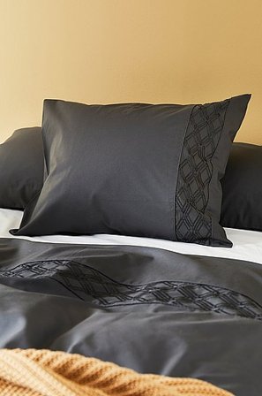 Jotex - Poszewka Na Poduszkę Ciemnoszary - DVALA - Kup Poszewki na poduszki firmy Jotex