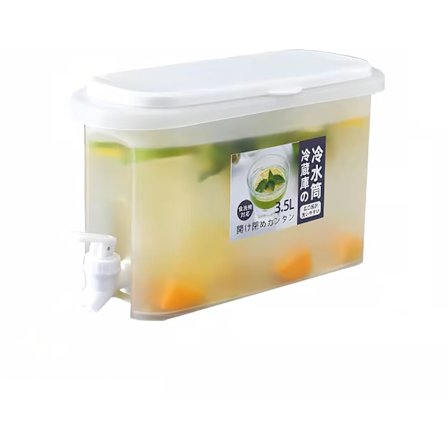 Dryckesdispenser med kran, 3,5L Dryckesdispenser Vattenbehållare för kylskåp, lemonad för kylskåp Plast Dryckesdispenser med lock