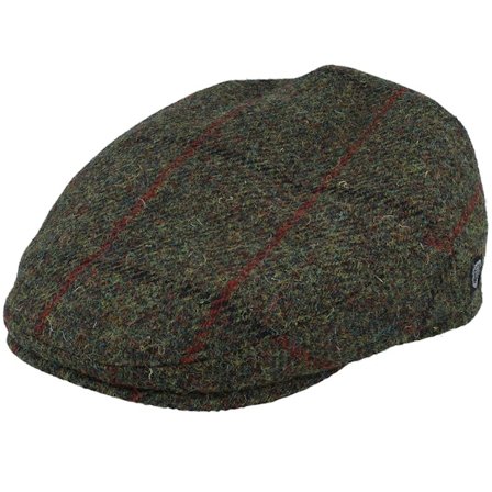 CTH Ericson - Grønn flatcap Caps - Spencer Harris Tweed Overcheck Green Flat Cap @ Hatstore