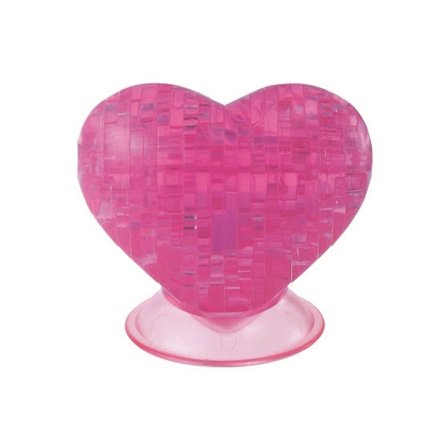 Robetoy Crystal Kristall Puzzle Pussel 3D ROSA Heart Hjärta 46 b