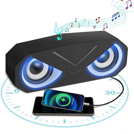 Kannettava stereo Bluetooth-kaiutin valoefekteillä musiikin ja tunnelman parantamiseen