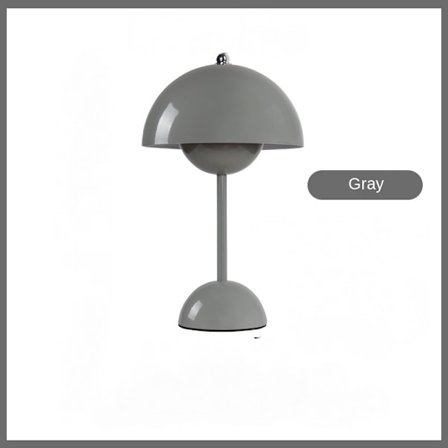 Bordslampa, Ögonvårdande LED Blomkruka Bordslampa Bärbar för Skolan Grå