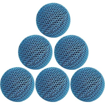 6 stk. Skumsugerbolde til Spabad - 6 cm Genanvendelig Olieabsorber til Pools & Spa, Flydende Skumfjerner til Rent Vand (Sæt med 6)