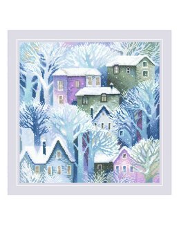 Stickpackung Bild Stadt im Winter - Riolis