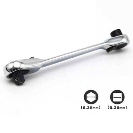 Mini dobbeltbruks skralle nøkkel skrutrekker grensesnitt dobbelthodet skiftenøkkel