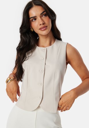 ONLY Onlmalena O-Neck Vest Pumice Stone Klær