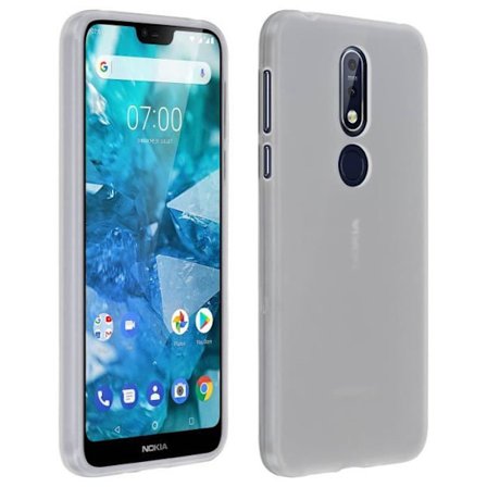 Coque - Nokia - 7.1 - Mjuk Silikon - Ultra-tunn - Frostvit
