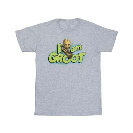 Marvel Boys Guardians Of The Galaxy I Am Groot Jumping T-shirt