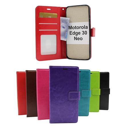 Crazy Horse Wallet Motorola Edge 30 Neo 5g Grön