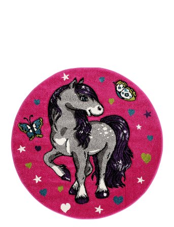 KM Home Atlas Häst - Multi/patterned - 120X120CM ROUND