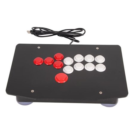 Arcade Fight Stick med USB 2.0-port, 5 retningsknapper og 8 store funktionsknapper Arcade Game Fighting Joystick