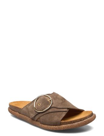Sandals - Flat - Open Toe - Op Shoes Summer Shoes Flat Sandals Brun ANGULUS*Betinget Tilbud