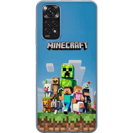 Kompatibelt Mobilskal till Xiaomi Redmi Note 11 Pixelvärld med djur