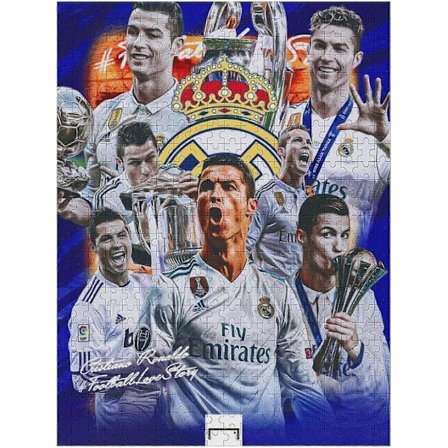 Ronaldo 300/500/1000 Brikker Puslespil til Voksne Puslespil Læring Pædagogisk Legetøj Familiespil Fødselsdagsgaver til Småbørn Børn Drenge Piger