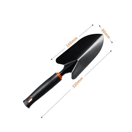 1 stk (svart bred spade) hagespade for planting og transplantering