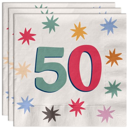 Pappersservetter med Stjärnor 50 år 20-pack