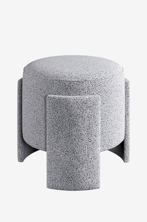 Homitis - Pouffe Ash - Harmaa - Rahit - - Homeroom