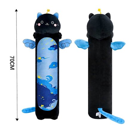 Mewaii Long Cat Plush Toy Kawaii Body Pillow Soft Comfortable Skin-Friendly Plush Doll for Adults Kids Boys and Girls
