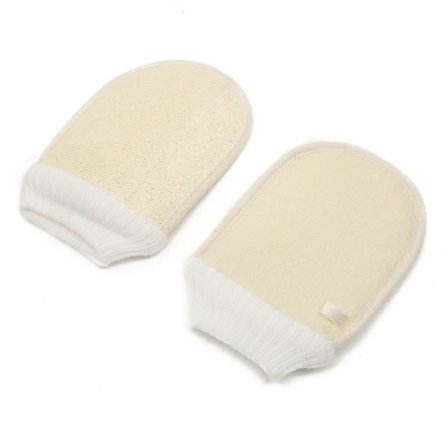Skrubbhandskar Exfolierande Handskar Badsvamp Dusch Loofah Kroppsmassage Skrubbhandskar