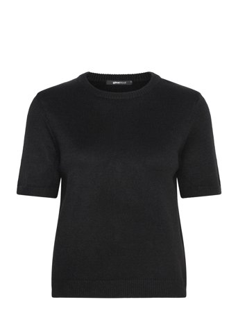 Gina Tricot Knitted Top - Black - M