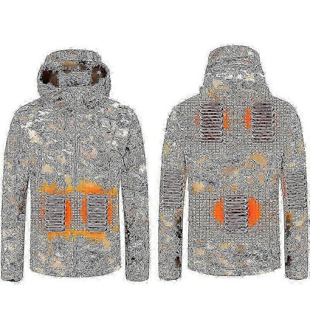 Vandtæt opvarmet jakke til udendørs brug om vinteren, varmefrakke med justerbare temperaturindstillinger