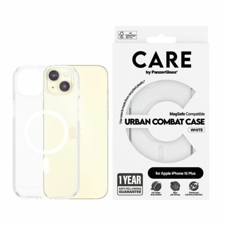CARE by PanzerGlass Urban Combat Case MagSafe for iPhone 15 Plus - Hvit