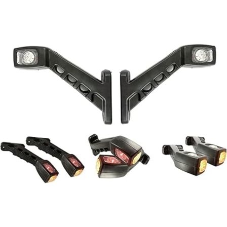 2 x LED-positionslys Positionssidelys Rød Hvid Gul 12v 24v Trailer