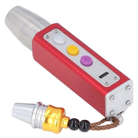 Rød Smykkeidentifikasjonslommelykt USB-lading Bærbar Liten 3LED 3 Lysmoduser