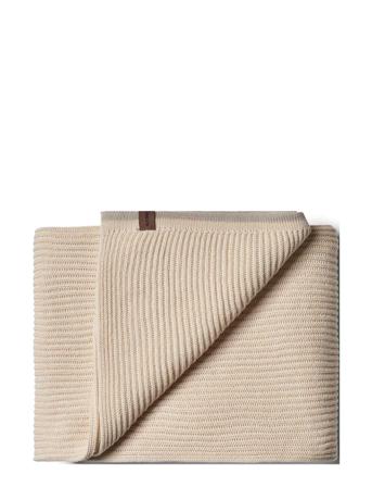 Rib Plaid 100X180Cm Home Textiles Cushions & Blankets Beige Humdakin