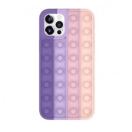 Iphone 12 (6.1) Skal Med Pop It (lila/rosa) Multifärg