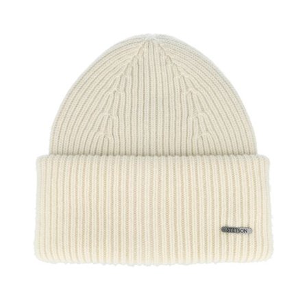 Stetson - Vit cuff Beanie - Beanie Merino Off White Cuff @ Hatstore