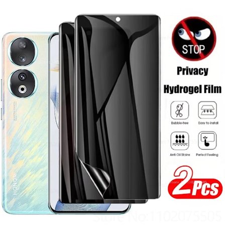 2-pack Anti-Spy Hydrogel Film kompatibel med Honor Magic 7 6 5 Pro Lite 5G Sekretess Skärmskydd kompatibel med Honor 300 200 100 Pro X9a X8a X7a