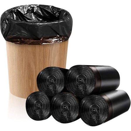 Sopsäck Svart Lämplig för Kök Kontor Sovrum Badrum Trädgård och Utomhus Trädgårdssäck 45*55CM(Svart)