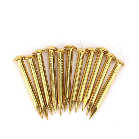 100 stk Rundt hode spiker Messing Møbler Hengsel Hardware tilbehør 10mm/15mm/18mm/22mm22mm Lengde tykkere