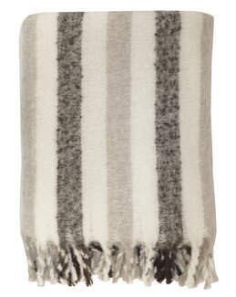 Raidallinen Cincinatti-torkkupeitto beige