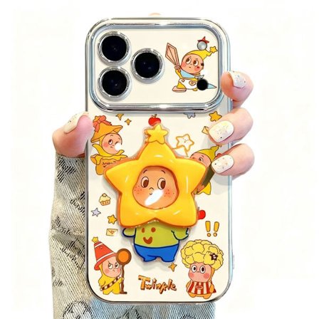 iPhone 17 Pro -puhelin kotelo söpöllä tähtijalustalla