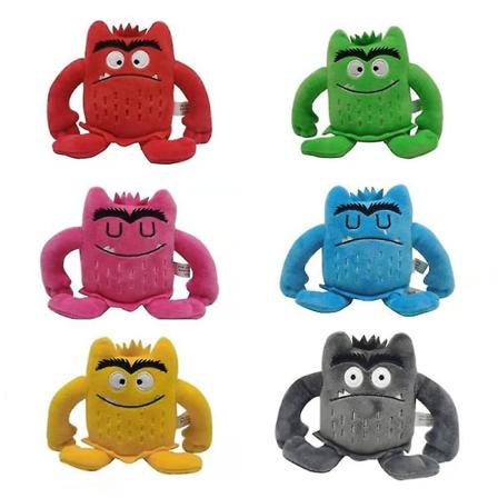 6 stk/sett Fargemonster Plussjdukke Peluche Baby Rolig Farge Følelser Plushie Fyllt Leke For Barn Barn Bursdag Jul Gaver -bp Yellow
