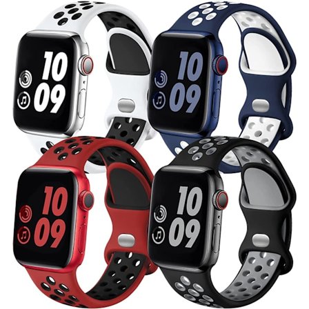 4PCS Bicolore Sport Armband Kompatibel mit Apple Watch Armband