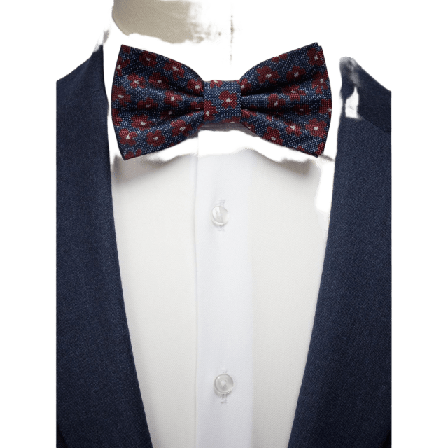 John Henric Bow Tie Floral Kostymtillbehör Herr Blå ONESIZE