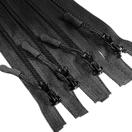 4 stk. #5 Svarte Plastjakke Glidelås Separerende Bunnglidelås Med Glidelåslukking For Frakk Jakke Pute Lampe Sy Håndverk (7 tommer)