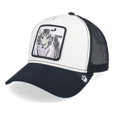 Goorin Bros. - Vit trucker Keps - The White Tiger White/Black Trucker @ Hatstore