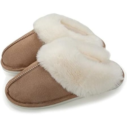 Damtofflor Vintertofflor Hem Bekväma Varma Tofflor Plysch Läder Mu