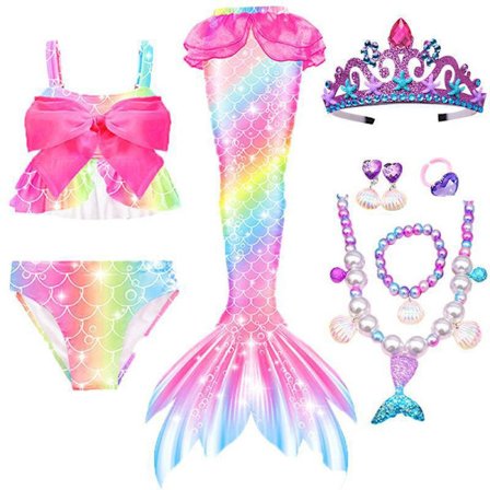 8 stk. Pige Badetøj Prinsesse Kostume Bikini Sæt