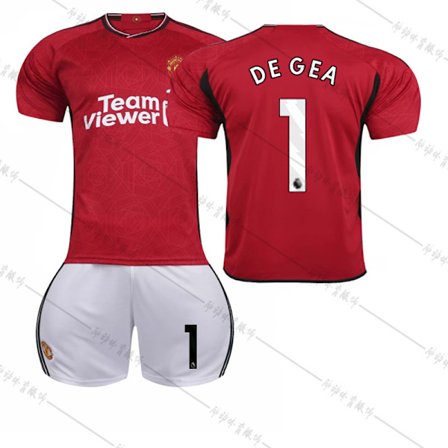 Manchester United Hjemmedrakt Fotballsett 23-24 - Røde Djeveler - Nr. 10 Rashford 21 Anthony 25 Sancho 7 Mount