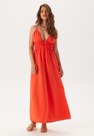 BUBBLEROOM Tie Strap Maxi Dress Klær