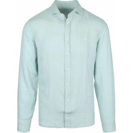 Hackett, Overhemd Garment Groen, Heren, Maat:L,linnen